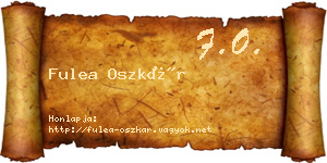 Fulea Oszkár névjegykártya